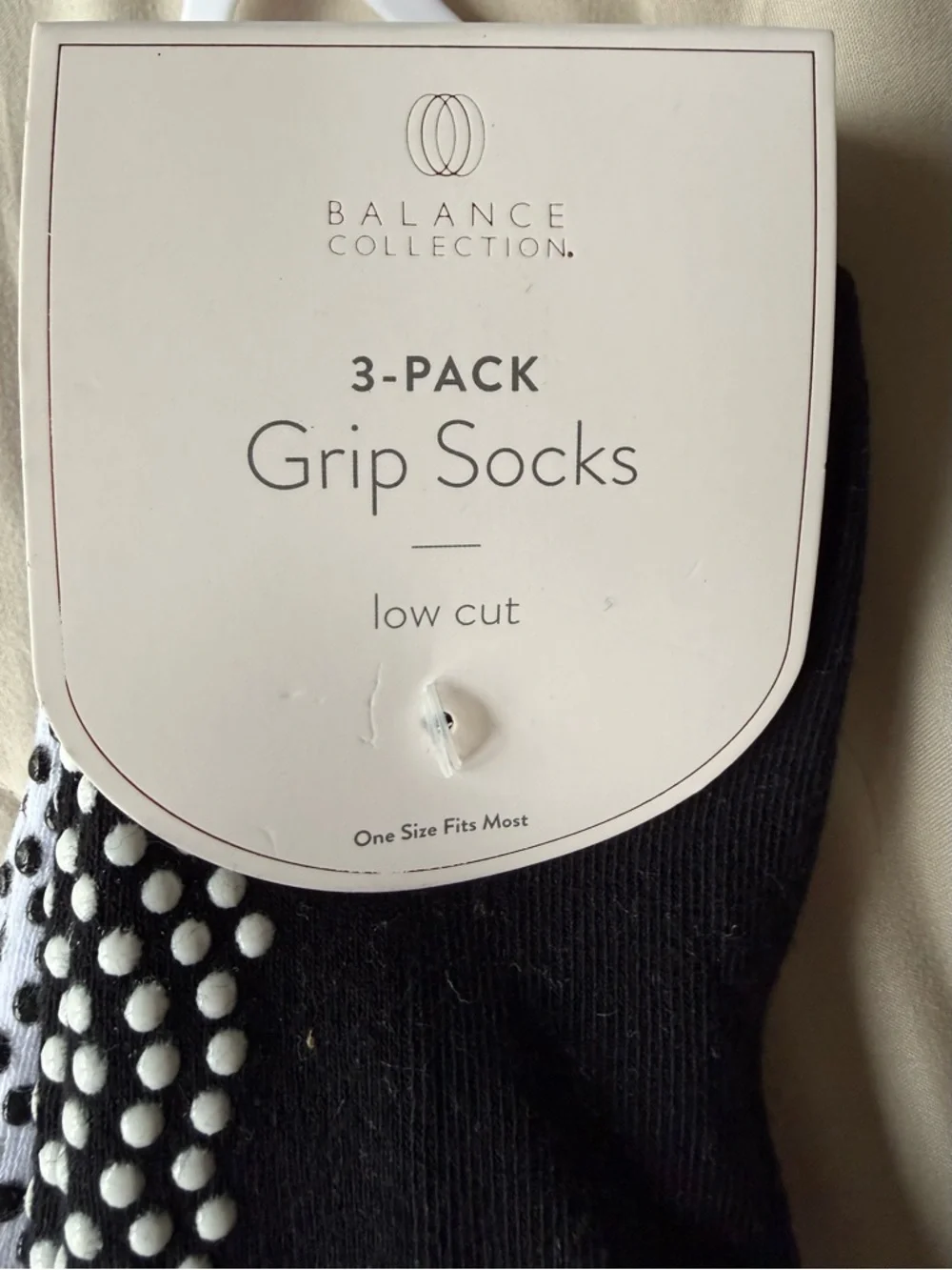NEW Balance Collection Low-Cut Grip Socks - Black & White Non Slip Yoga Pilates